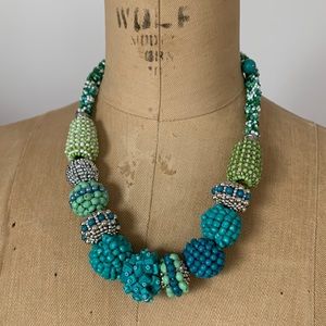 Chicos beaded bauble necklace 9in